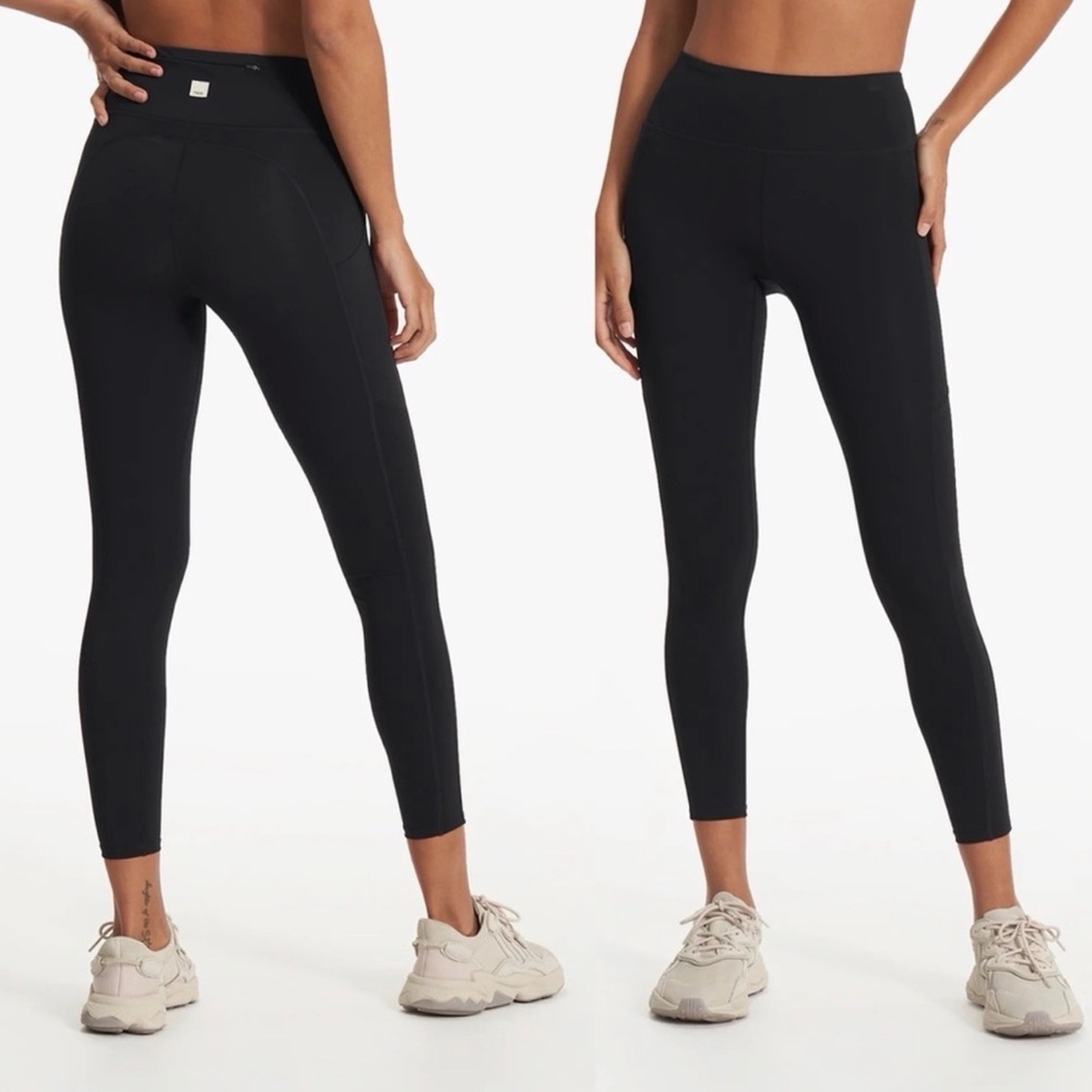 Vuori Black High-Waist Performance Leggings with Pocket